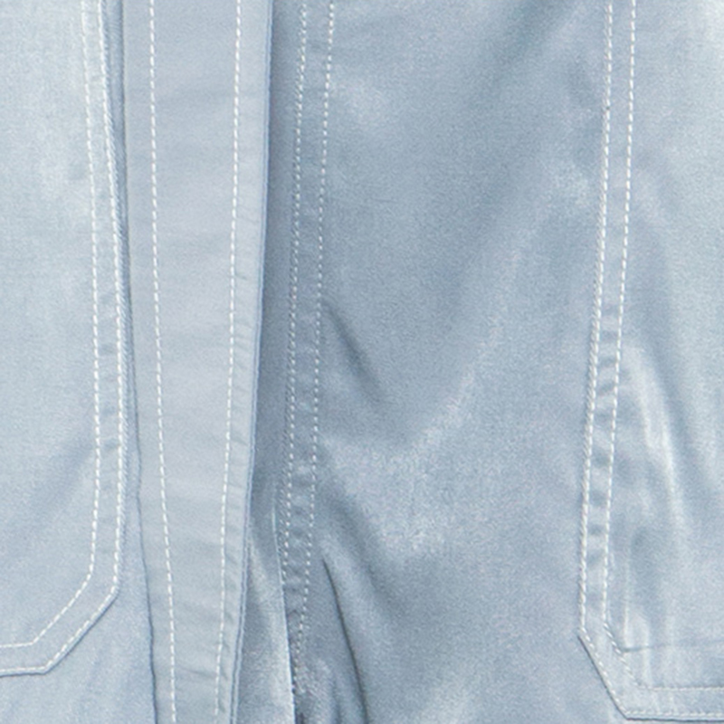 SS23114 Tencel Cotton Wash Blue Shirt Neck long sleeve Pant belt Playsuit Jumper (1)