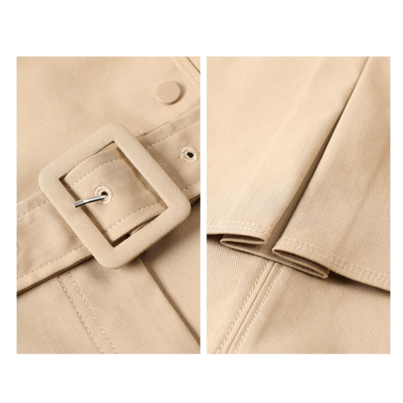 SS23116 Cotton Drill Long Sleeve Button Up coat  belot Playsuit Jumpsuit.  (4)